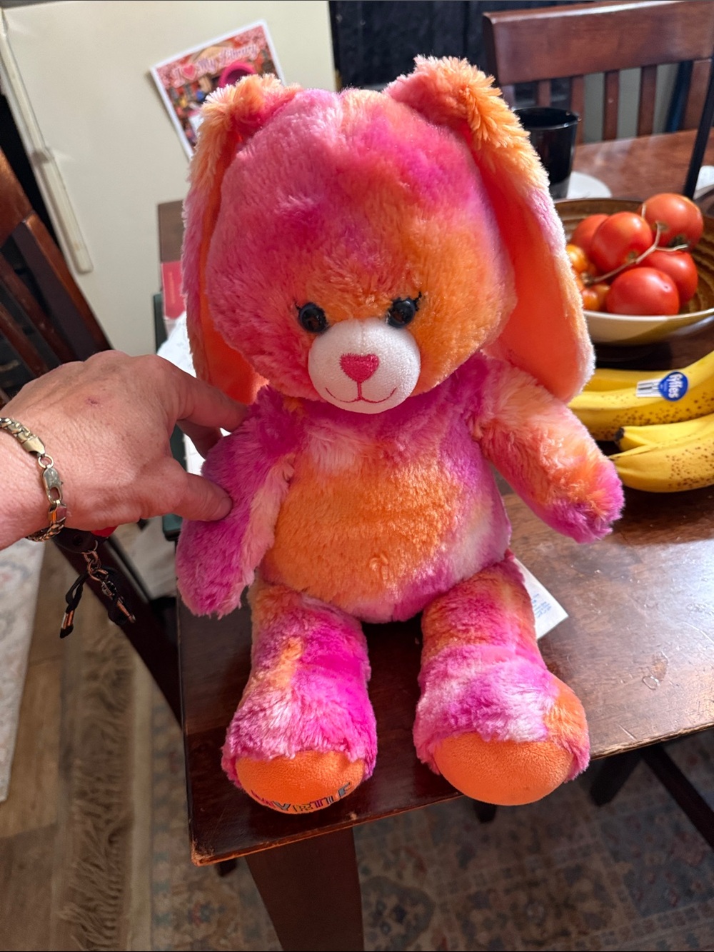 Build-A-Bear Tie-Dye Bunny Plush - Pink & Orange